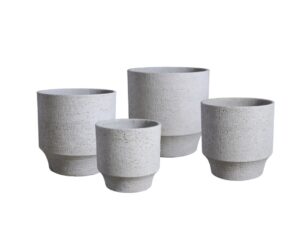 Mecca Planter S/4 (Rough Finish/Footed)