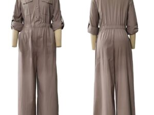 Garden Fashion Utility Jumpsuit – Structured Cotton Blend