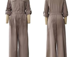 Garden Fashion Utility Jumpsuit – Structured Cotton Blend