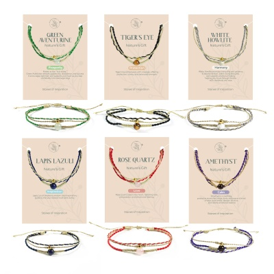 Nature's Gift Assorted Stone Bracelet with Display Box - Image 2