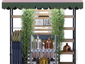 The Farmer’s Daughter Branded Canvas Canopy Retail Display Rack